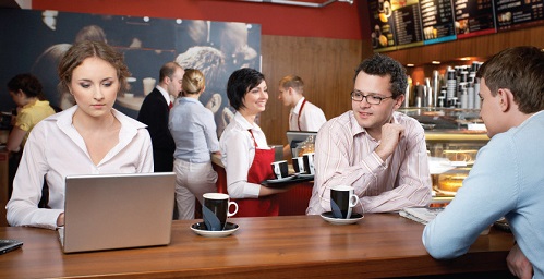 WiFi gratuit dans un café